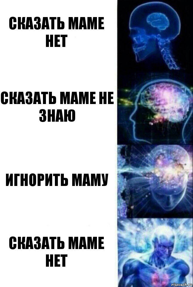 сказать маме нет сказать маме не знаю игнорить маму сказать маме нет, Комикс  Сверхразум