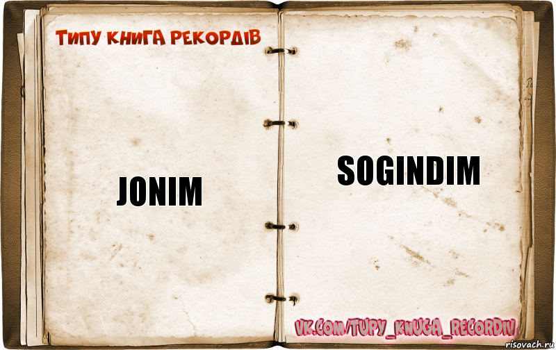 Jonim Sogindim, Комикс  Типу книга рекордв