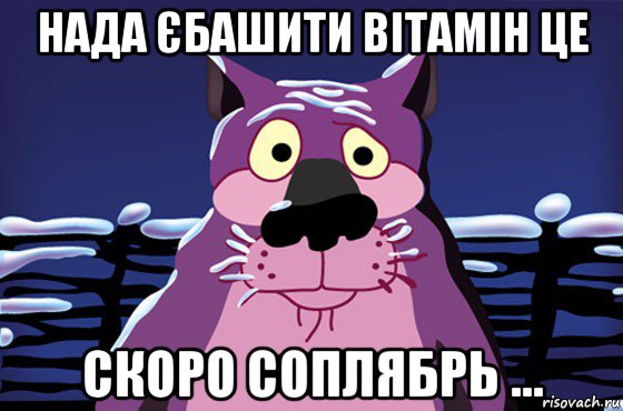 нада єбашити вітамін це скоро соплябрь ..., Мем Волк