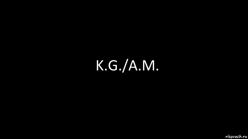 K.G./A.M., Комикс Черный фон