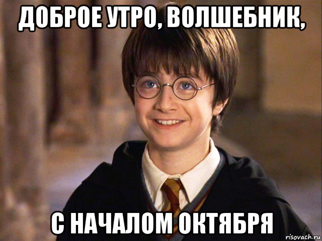 доброе утро, волшебник, с началом октября, Мем Гарри Поттер