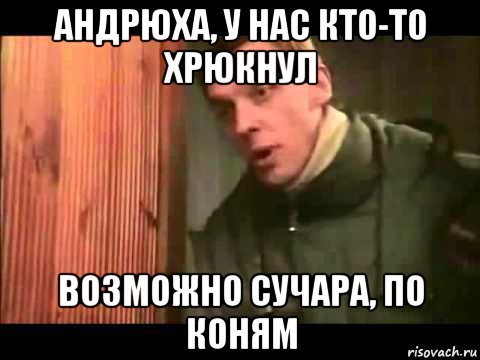 андрюха, у нас кто-то хрюкнул возможно сучара, по коням, Мем Ларин по коням