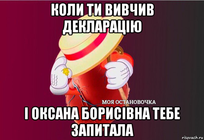 коли ти вивчив декларацію і оксана борисівна тебе запитала, Мем   Моя остановочка