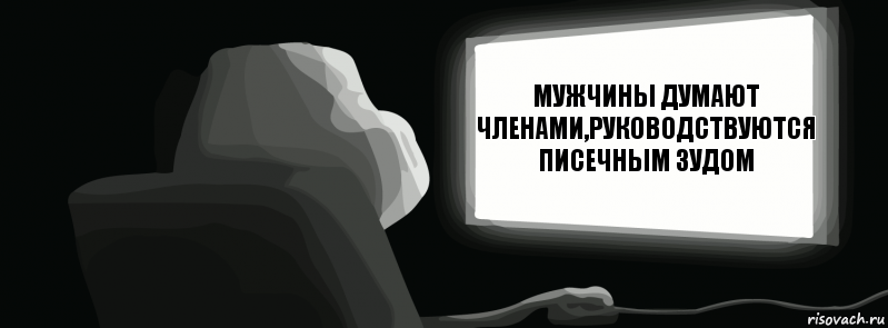 Мужчины думают членами,руководствуются писечным зудом  