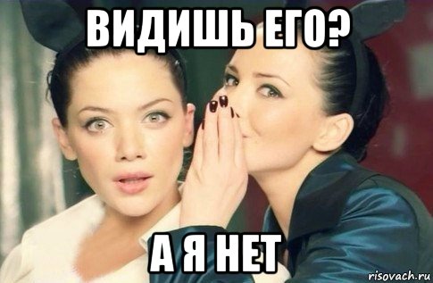 видишь его? а я нет, Мем  Он