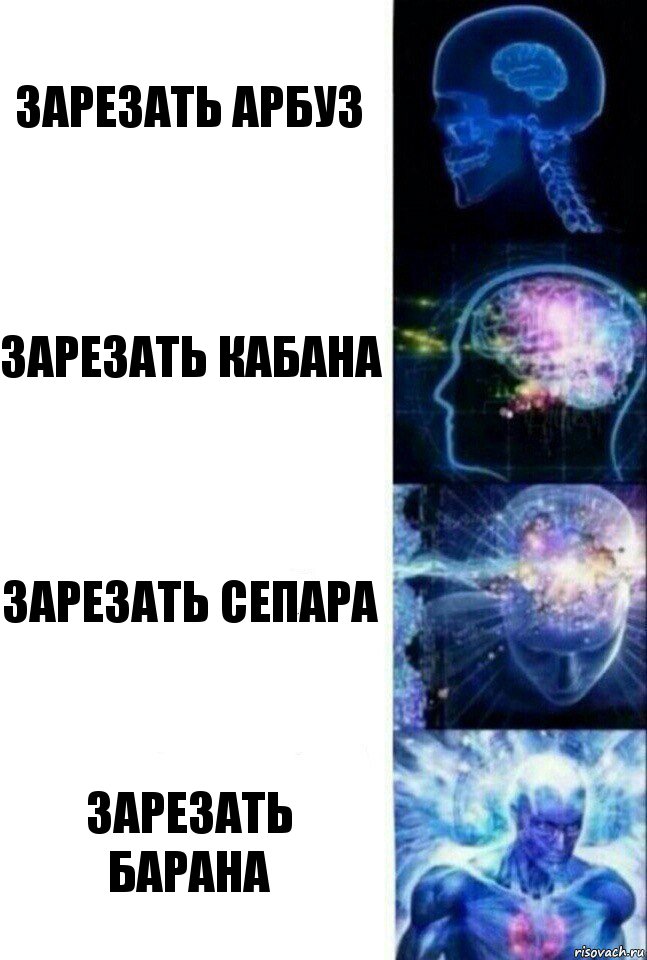 Зарезать арбуз Зарезать кабана Зарезать сепара Зарезать барана, Комикс  Сверхразум