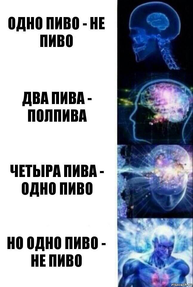 одно пиво - не пиво два пива - полпива четыра пива - одно пиво но одно пиво - не пиво, Комикс  Сверхразум