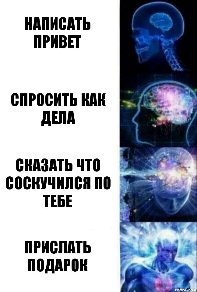 Написать привет спросить как дела сказать что соскучился по тебе прислать подарок, Комикс  Сверхразум