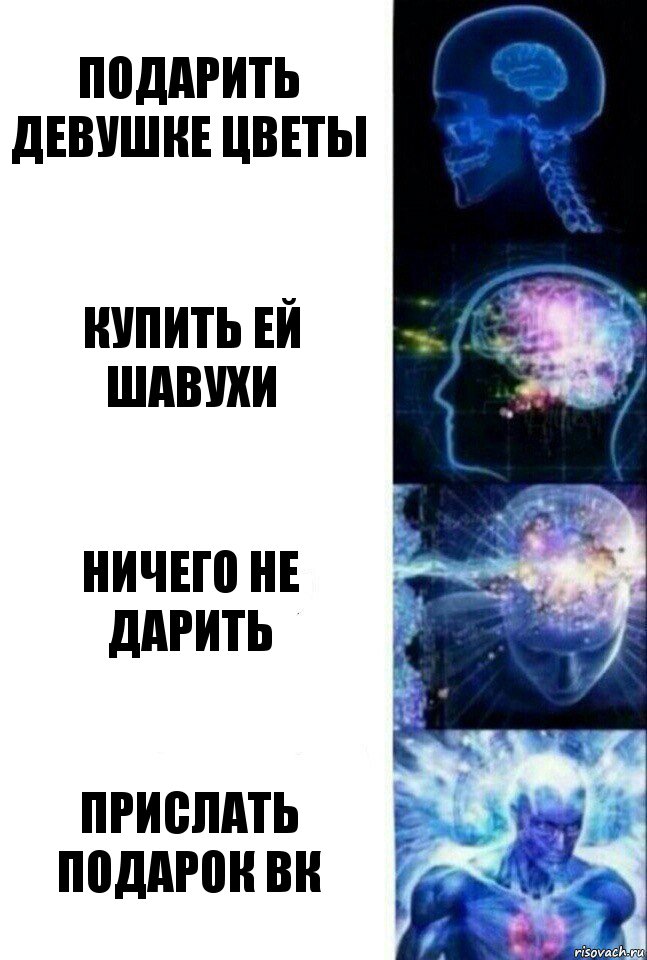 подарить девушке цветы купить ей шавухи ничего не дарить прислать подарок вк, Комикс  Сверхразум