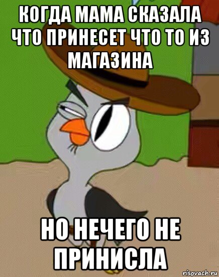 когда мама сказала что принесет что то из магазина но нечего не принисла, Мем    Упоротая сова