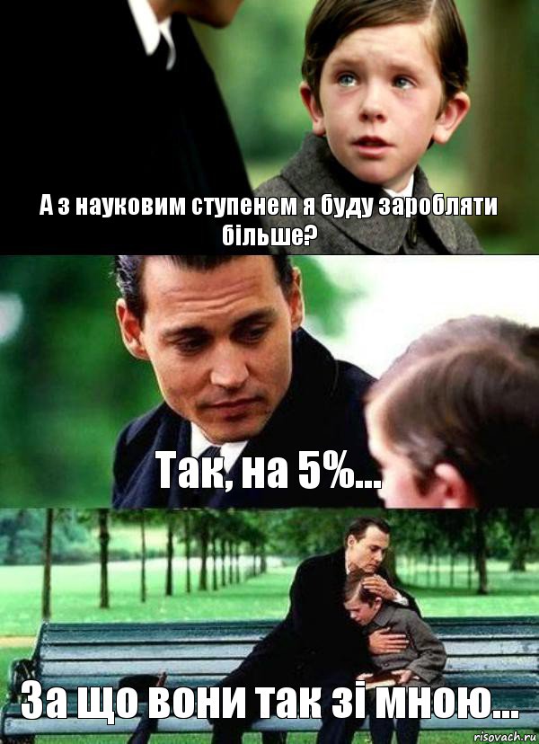 А з науковим ступенем я буду заробляти більше? Так, на 5%... За що вони так зі мною..., Комикс Волшебная страна