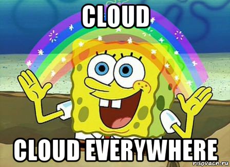 cloud cloud everywhere, Мем Воображение (Спанч Боб)
