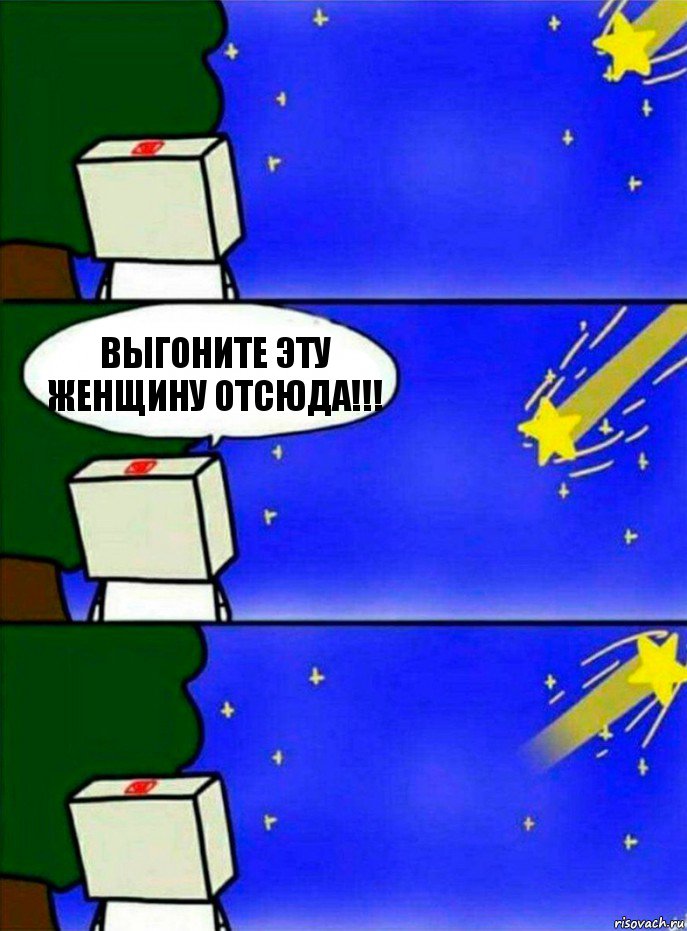 Выгоните эту женщину отсюда!!!