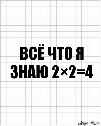 Всё что я знаю 2×2=4, Комикс  бумага