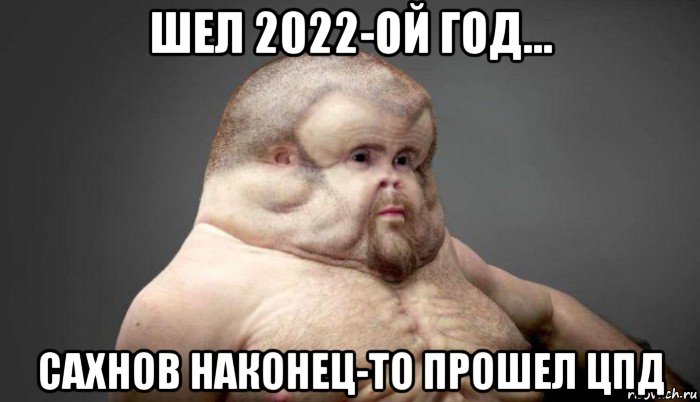 шел 2022-ой год... сахнов наконец-то прошел цпд, Мем  Человек который выживет в лбом ДТП