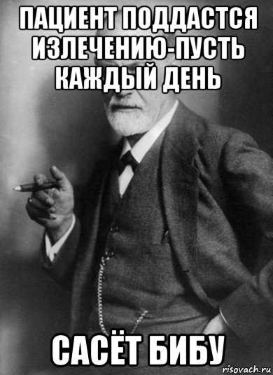 пациент поддастся излечению-пусть каждый день сасёт бибу, Мем    Фрейд