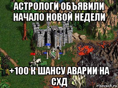 астрологи объявили начало новой недели +100 к шансу аварии на схд, Мем Герои 3