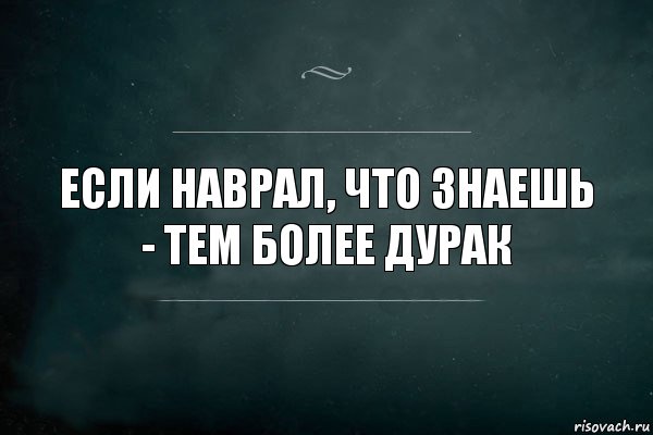 если наврал, что знаешь - тем более дурак, Комикс Игра Слов