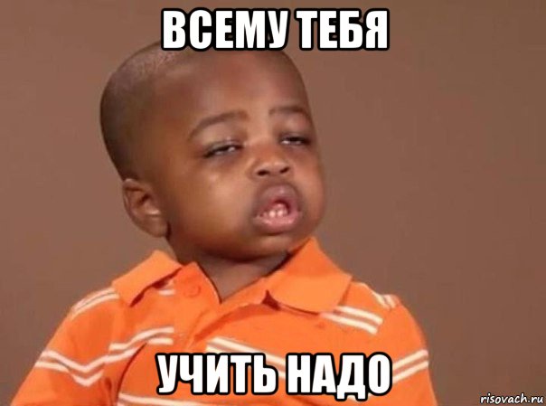 всему тебя учить надо