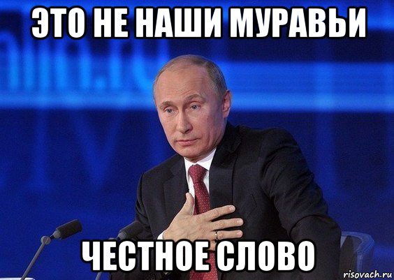 это не наши муравьи честное слово, Мем Путин удивлен