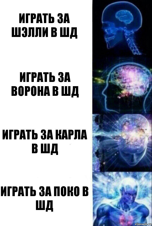 ИГРАТЬ ЗА ШЭЛЛИ В ШД ИГРАТЬ ЗА ВОРОНА В ШД ИГРАТЬ ЗА КАРЛА В ШД ИГРАТЬ ЗА ПОКО В ШД, Комикс  Сверхразум