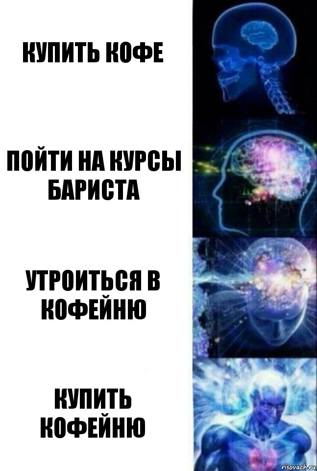 Купить кофе пойти на курсы бариста утроиться в кофейню купить кофейню, Комикс  Сверхразум