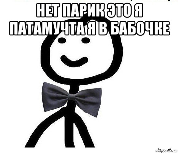 нет парик это я патамучта я в бабочке , Мем Теребонька в галстук-бабочке