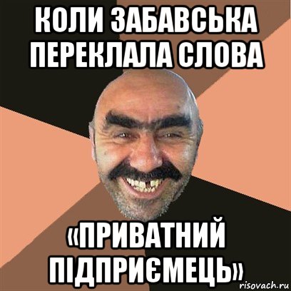 коли забавська переклала слова «приватний підприємець», Мем Я твой дом труба шатал