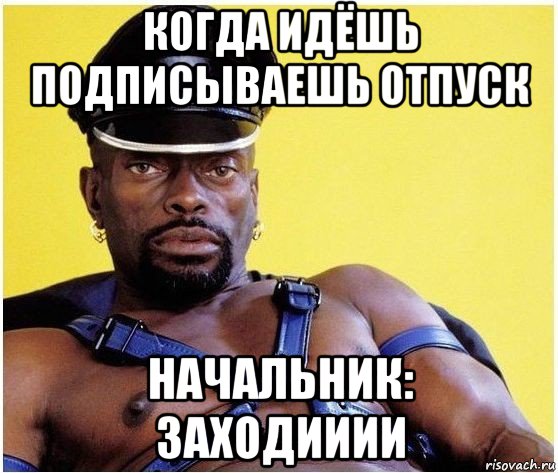 когда идёшь подписываешь отпуск начальник: заходииии, Мем Черный властелин