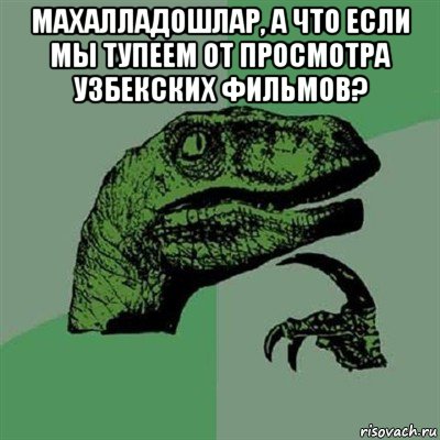 махалладошлар, а что если мы тупеем от просмотра узбекских фильмов? , Мем Филосораптор