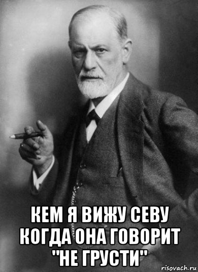  кем я вижу севу когда она говорит "не грусти", Мем    Фрейд