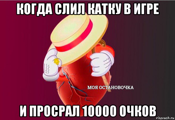 когда слил катку в игре и просрал 10000 очков, Мем   Моя остановочка