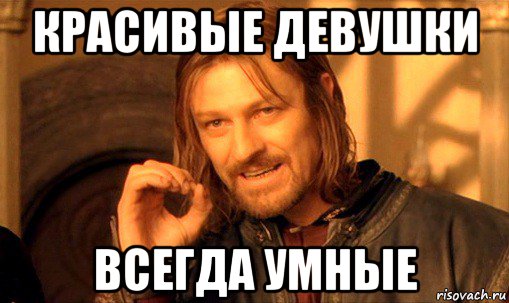 красивые девушки всегда умные, Мем Нельзя просто так взять и (Боромир мем)