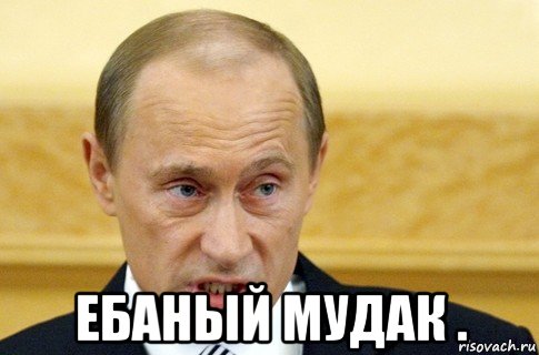  ебаный мудак ., Мем путин