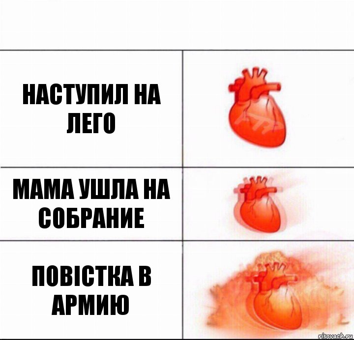 Наступил на лего Мама ушла на собрание ПОВIСТКА В АРМИЮ, Комикс  Расширяюшее сердце