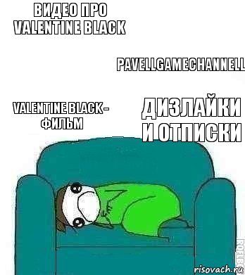 Видео про Valentine Black Valentine Black - фильм PavellGameChannell Дизлайки и отписки, Комикс Страх