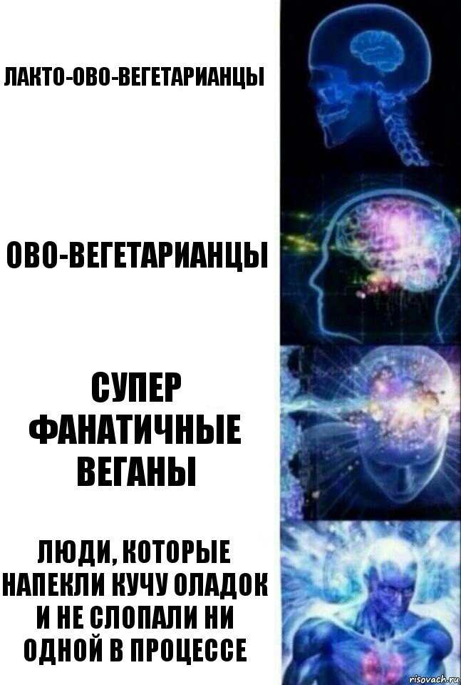 лакто-ово-вегетарианцы ово-вегетарианцы супер фанатичные веганы люди, которые напекли кучу оладок и не слопали ни одной в процессе, Комикс  Сверхразум