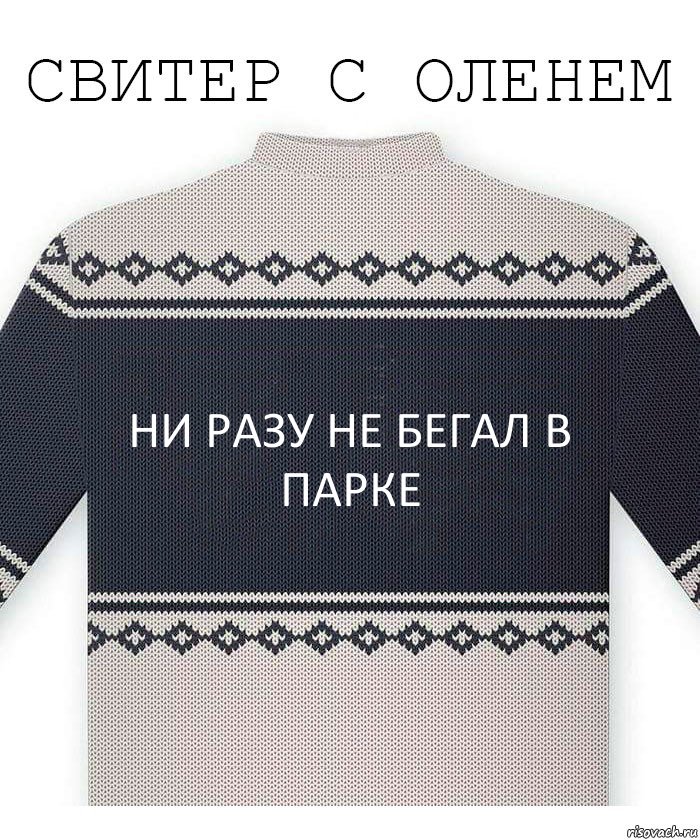 Ни разу не бегал в парке, Комикс  Свитер с оленем