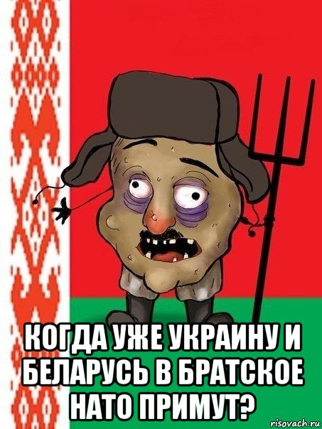  когда уже украину и беларусь в братское нато примут?