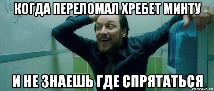 когда переломал хребет минту и не знаешь где спрятаться, Мем  Что происходит