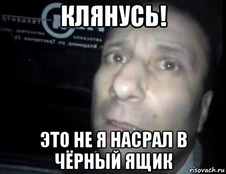 клянусь! это не я насрал в чёрный ящик