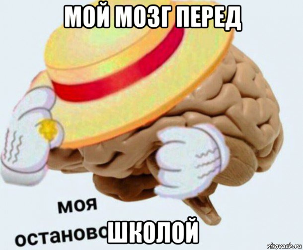 мой мозг перед школой, Мем   Моя остановочка мозг