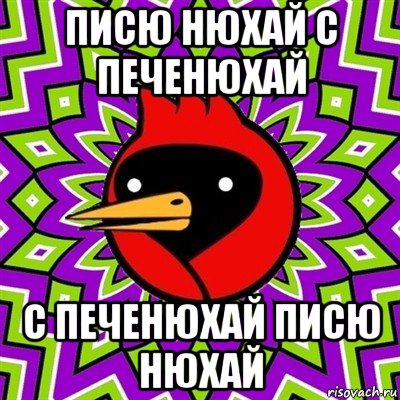 писю нюхай с печенюхай с печенюхай писю нюхай, Мем Омская птица