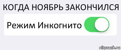 КОГДА НОЯБРЬ ЗАКОНЧИЛСЯ Режим Инкогнито 