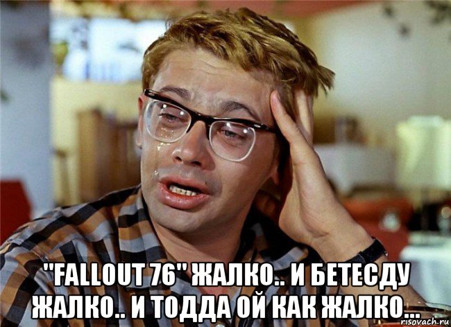  "fallout 76" жалко.. и бетесду жалко.. и тодда ой как жалко..., Мем Птичку жалко