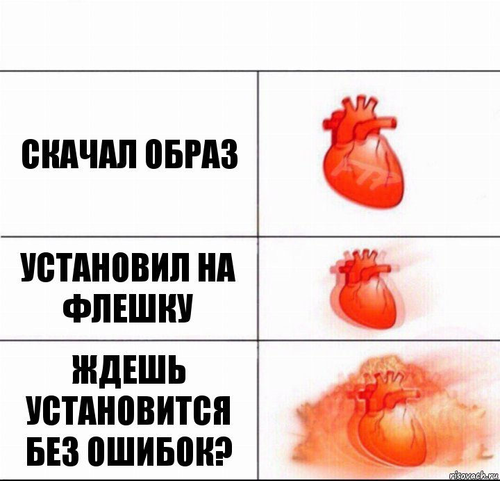 скачал образ установил на флешку ждешь установится без ошибок?, Комикс  Расширяюшее сердце