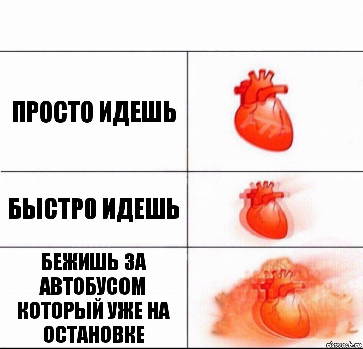 просто идешь быстро идешь бежишь за автобусом который уже на остановке, Комикс  Расширяюшее сердце