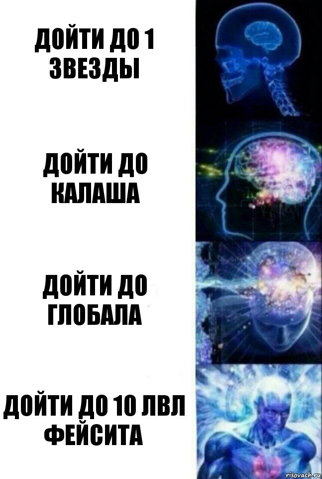 дойти до 1 звезды дойти до калаша дойти до глобала ДОЙТИ ДО 10 ЛВЛ ФЕЙСИТА