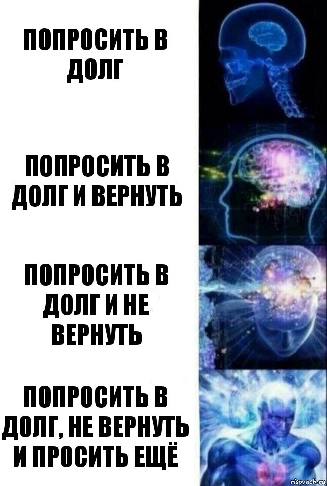 Попросить в долг Попросить в долг и вернуть Попросить в долг и не вернуть Попросить в долг, не вернуть и просить ещё, Комикс  Сверхразум