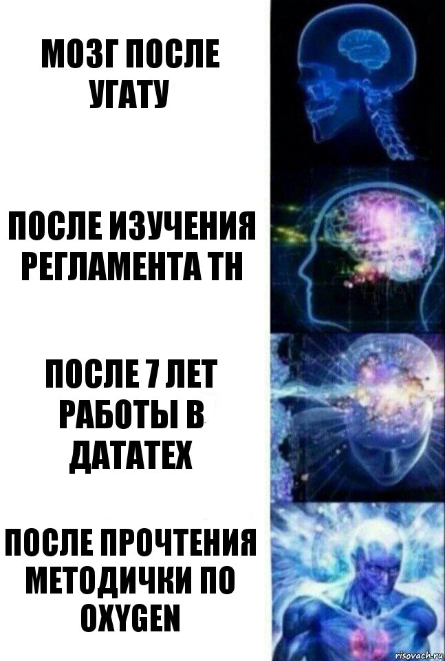 Мозг после УГАТУ После изучения регламента ТН После 7 лет работы в дататех После прочтения методички по oxygen, Комикс  Сверхразум